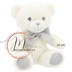 Keel Toys dokonalý plyšový medvídek v bílo-šedé kombinaci 20 cm