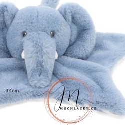 Keel Toys muchláček slon v modrém kabátku