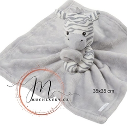 Nejlepší usínáček muchláček ZEBRA v neutrální barvě pro miminko holčičku i kluky do postýlky